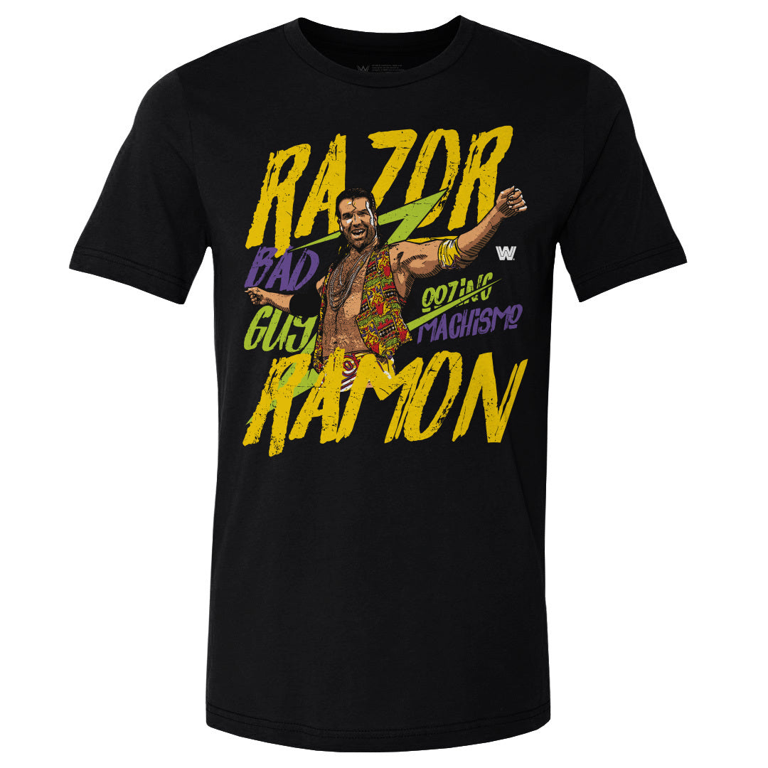 Razor Ramon Button Up Razor Ramon Bad Guy WWE Men's Cotton T-Shirt – Signed By Superstars