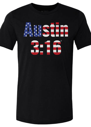 Stone Cold Steve Austin WWE 316 American Flag Men's WWE Cotton T-Shirt