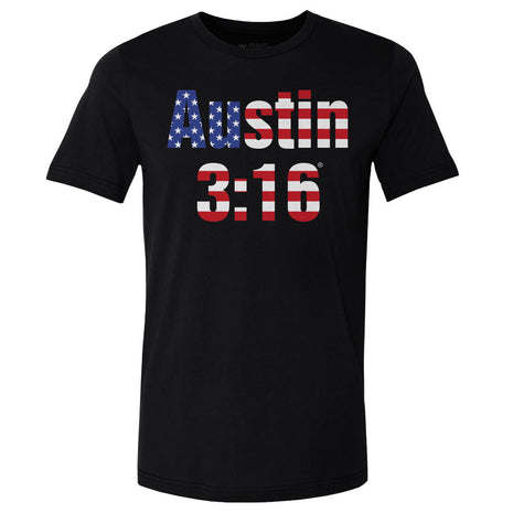 Stone Cold Steve Austin WWE 316 American Flag Men's WWE Cotton T-Shirt