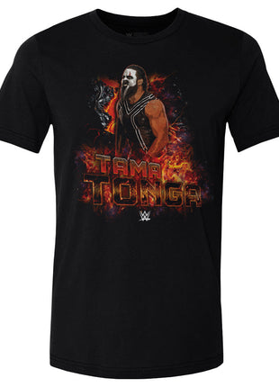 Tama Tonga WWE Flames Men's WWE Cotton T-Shirt
