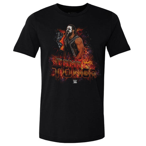Tama Tonga WWE Flames Men's WWE Cotton T-Shirt