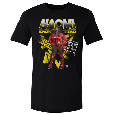 Naomi Caution WWE Caution Tape Men's WWE Cotton T-Shirt