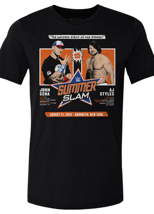 SummerSlam 2016 Match Poster Men's WWE Cotton T-Shirt