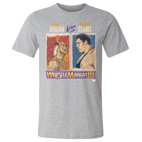 WrestleMania III Hulk Hogan Vs. Andre The Giant WWE Men's Cotton T-Shirt