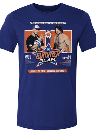 SummerSlam 2016 Match Poster Men's WWE Cotton T-Shirt