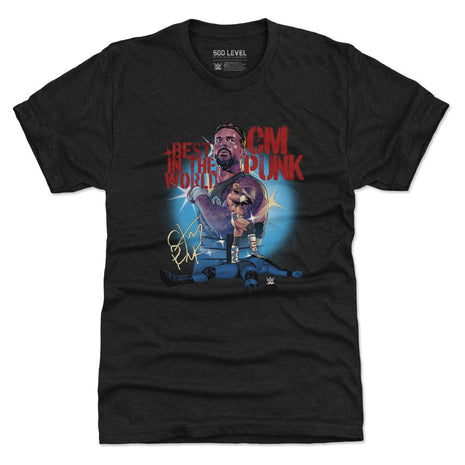 CM Punk Stencil Men's WWE Premium T-Shirt
