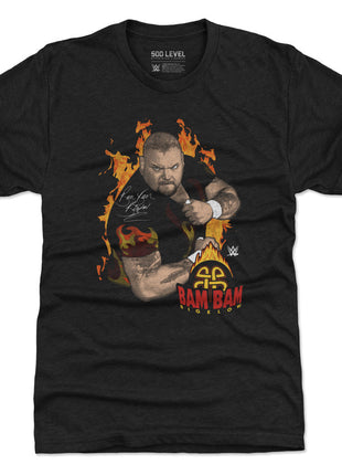 Bam Bam Bigelow Flames Pose WHT