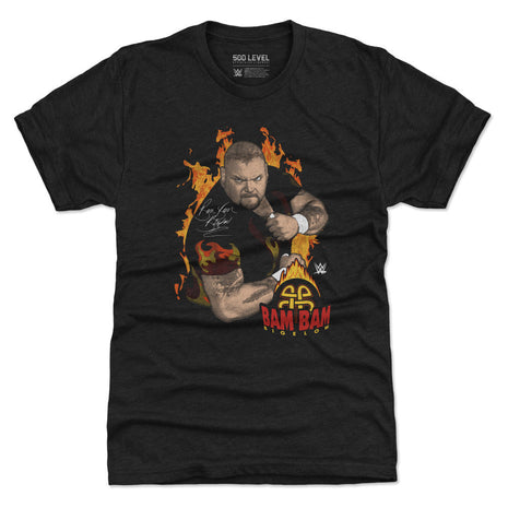 Bam Bam Bigelow Flames Pose WHT