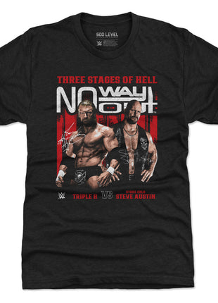 Triple H Vs. Stone Cold Steve Austin No Way Out 2001 WWE Men's Premium T-Shirt