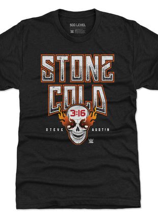 Stone Cold Steve Austin Fire Skull WWE Men's Premium T-Shirt