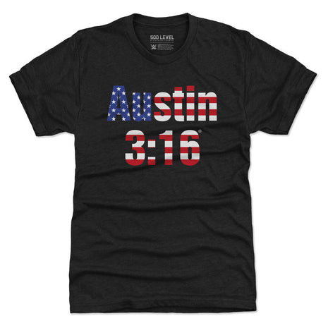 Stone Cold Steve Austin WWE 316 American Flag Men's WWE Premium T-Shirt
