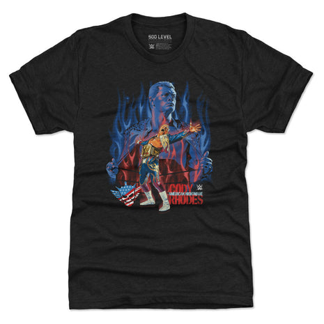 Cody Rhodes Flames Men's WWE Premium T-Shirt