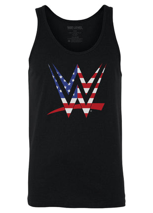 WWE Logo American Flag Men's WWE Tank Top