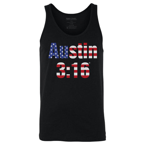 Stone Cold Steve Austin WWE 316 American Flag Men's WWE Tank Top