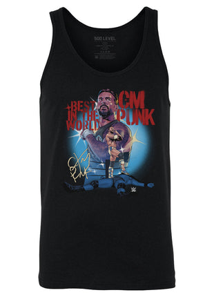 CM Punk Stencil Men's WWE Tank Top
