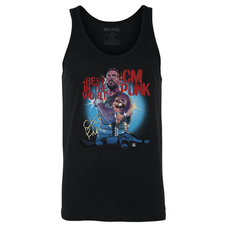 CM Punk Stencil Men's WWE Tank Top