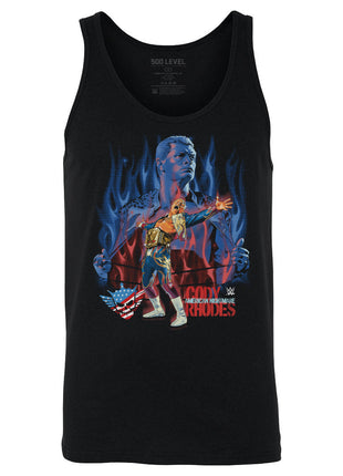 Cody Rhodes Flames Men's WWE Tank Top