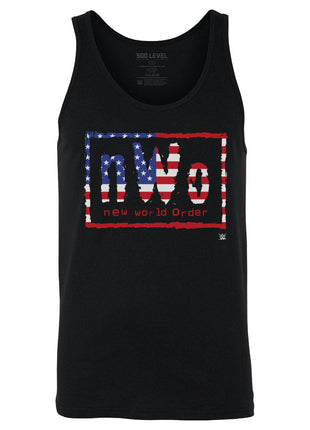 nWo WWE Logo American Flag Men's WWE Tank Top
