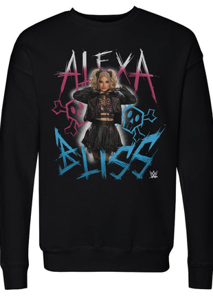 Alexa Bliss Skulls Men's WWE Crewneck Sweatshirt