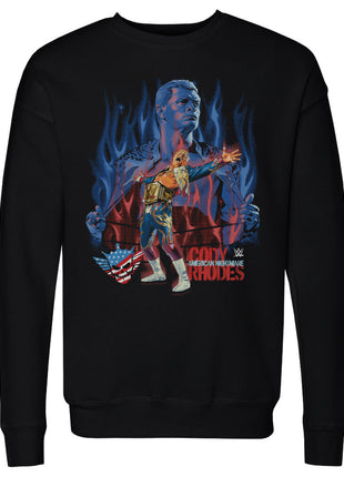 Cody Rhodes Flames Men's WWE Crewneck Sweatshirt