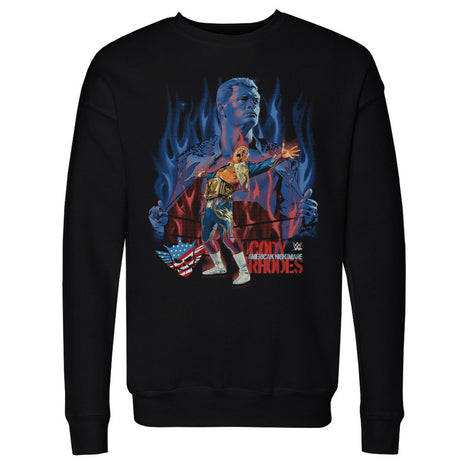 Cody Rhodes Flames Men's WWE Crewneck Sweatshirt