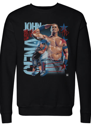 John Cena Never Give Up Salute Men's WWE Crewneck Sweatshirt