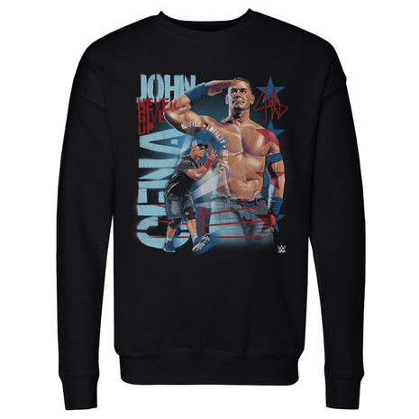 John Cena Never Give Up Salute Men's WWE Crewneck Sweatshirt