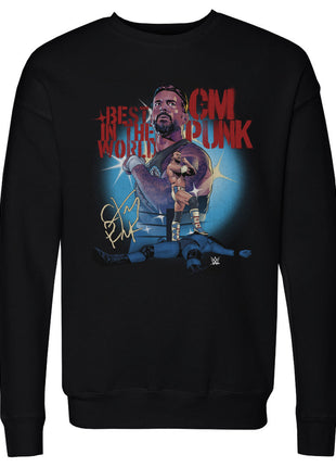 CM Punk Stencil Men's WWE Crewneck Sweatshirt