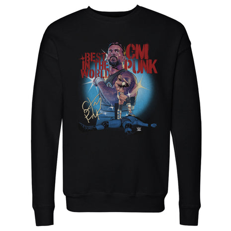 CM Punk Stencil Men's WWE Crewneck Sweatshirt