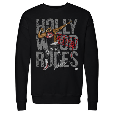 Sudadera de cuello redondo de la WWE para hombre Hulk Hogan Hollywood 4-Life