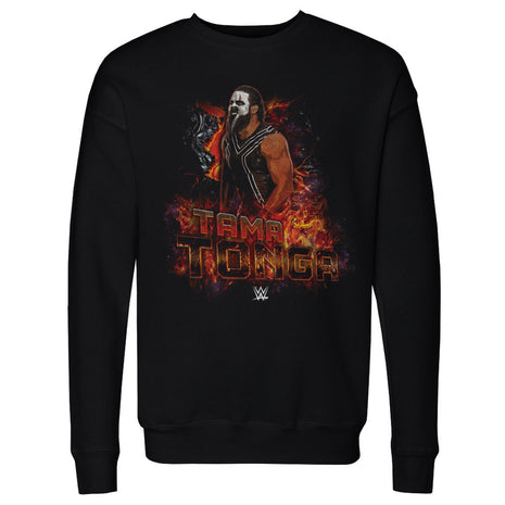 Tama Tonga WWE Flames Men's WWE Crewneck Sweatshirt
