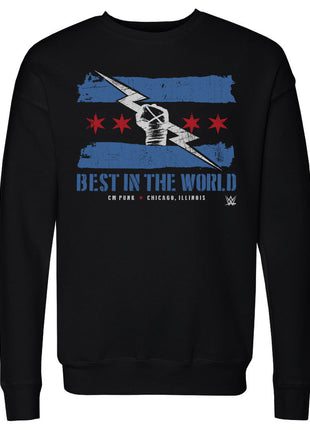 CM Punk Logo Flag WHT