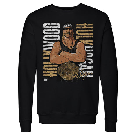 Sudadera de cuello redondo de la WWE para hombre con el logo de Hulk Hogan y el campeonato de Hollywood