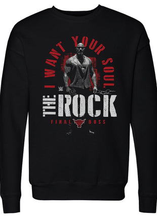 The Rock I Want Your Soul WWE Men's Crewneck Sweatshirt