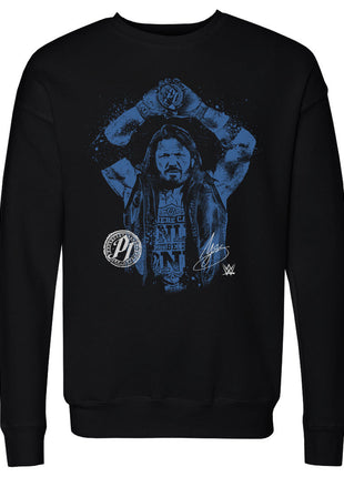 A.J. Styles WWE Splatter Men's WWE Crewneck Sweatshirt