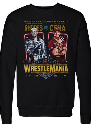 Wrestlemania 41 Cody Rhodes Vs. John Cena WWE Men's Crewneck Sweatshirt