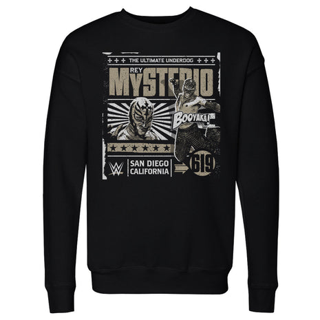 Rey Mysterio Comic Graphic Men's WWE Crewneck Sweatshirt