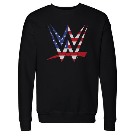 WWE Logo American Flag Men's WWE Crewneck Sweatshirt