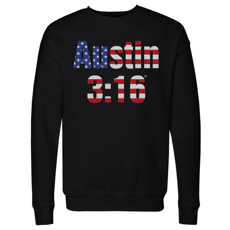 Stone Cold Steve Austin WWE 316 American Flag Men's WWE Crewneck Sweatshirt