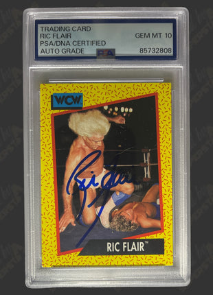 Ric Flair signed 1991 WCW Trading Card (w/ PSA Encapsulated)