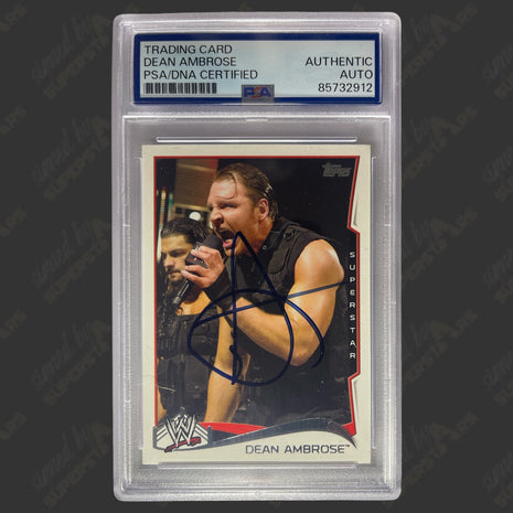 Dean Ambrose signed 2014 Topps WWE Trading Card (w/ PSA Encapsulated)