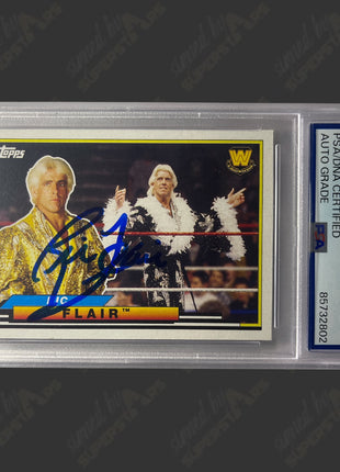 Ric Flair signed 2018 Topps WWE Trading Card (w/ PSA Encapsulated)