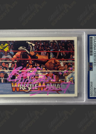 Bret Hart signed 1990 WWF Classic Trading Card (w/ PSA Encapsulated)