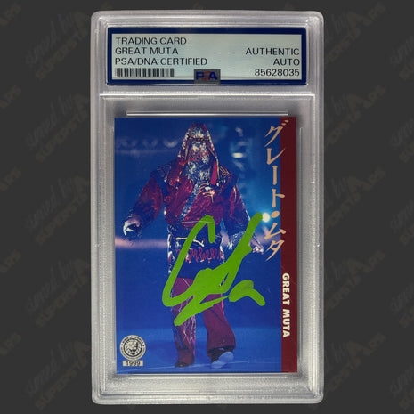 Great Muta signed NJPW Japanese Trading Card (w/ PSA Encapsulated)