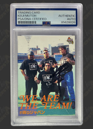 Keiji Mutoh signed NJPW Japanese Trading Card (w/ PSA Encapsulated)