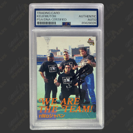 Keiji Mutoh signed NJPW Japanese Trading Card (w/ PSA Encapsulated)