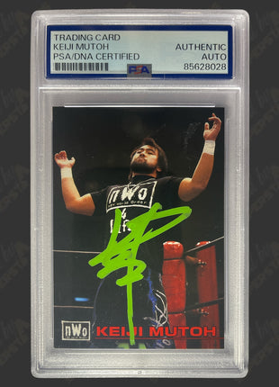 Keiji Mutoh signed NJPW Japanese Trading Card (w/ PSA Encapsulated)