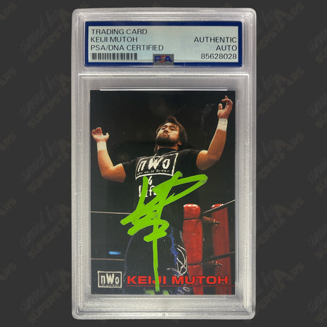 Keiji Mutoh signed NJPW Japanese Trading Card (w/ PSA Encapsulated)