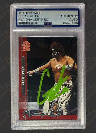 Great Muta signed NJPW Japanese Trading Card (w/ PSA Encapsulated)