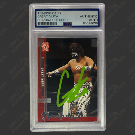 Great Muta signed NJPW Japanese Trading Card (w/ PSA Encapsulated)